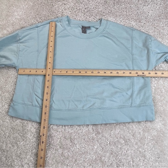 Sweaty Betty Cropped Shirt Terry Cloth Yoga Athleisure Loungewear Sz 8 - Picture 7 of 8